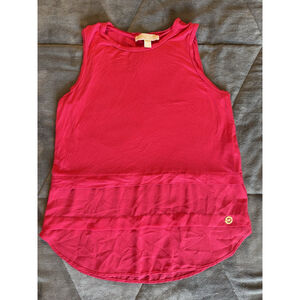 MICHAEL KORS WOMEN'S TANK TOP BLOUSE~SZ Medium Red Dressy Chic Classy Dress Work